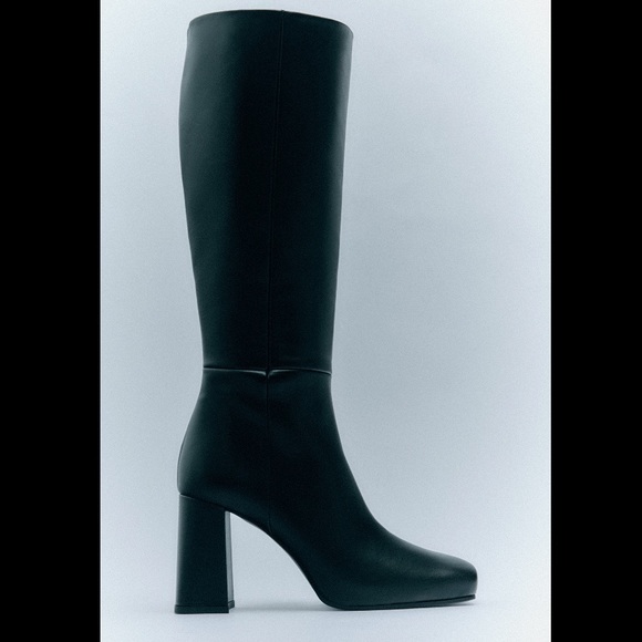 💕ZARA Womens Platform High Heeled Boots
